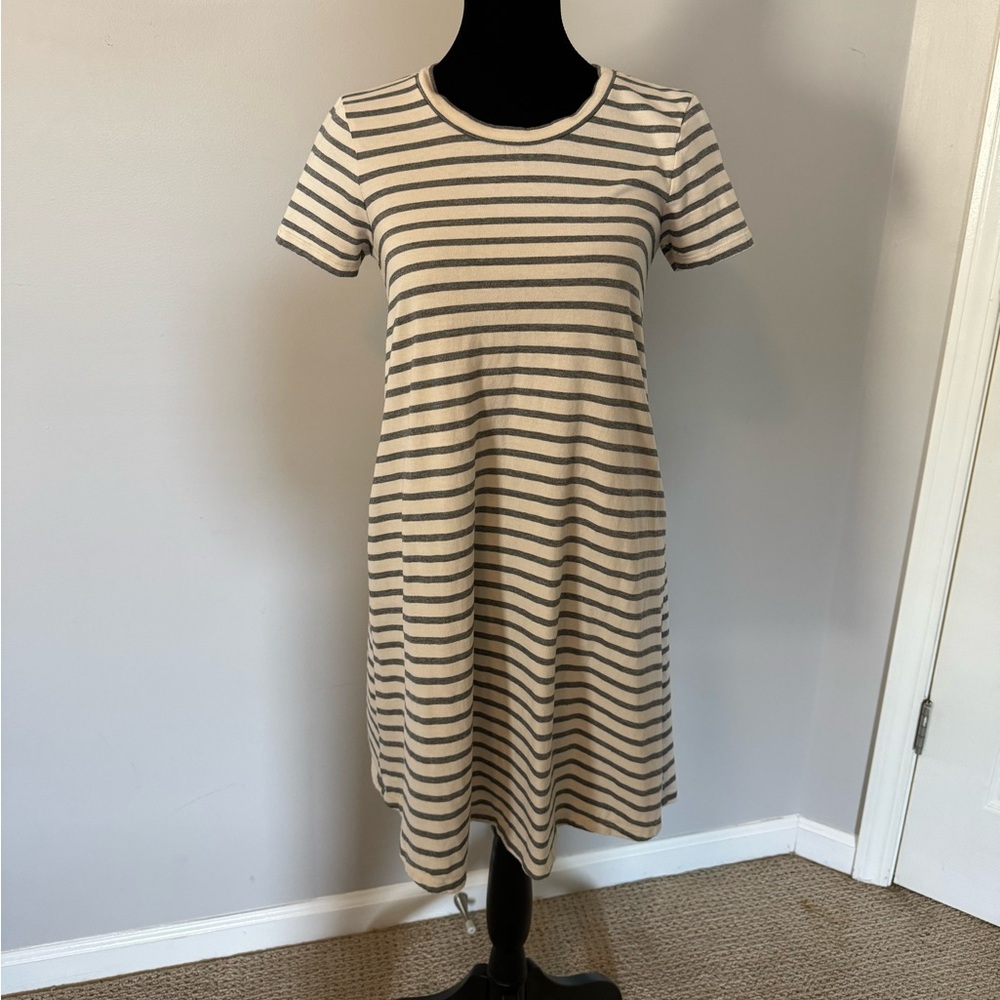 Madewell Striped T-Shirt Dress XXS